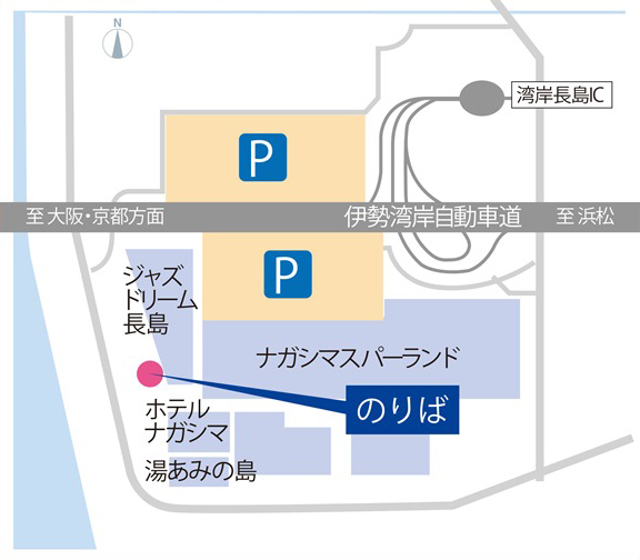地図：長島温泉