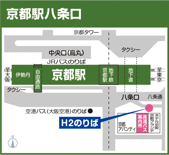 地図：京都駅八条口