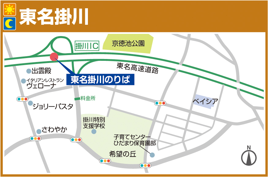 地図：東名掛川